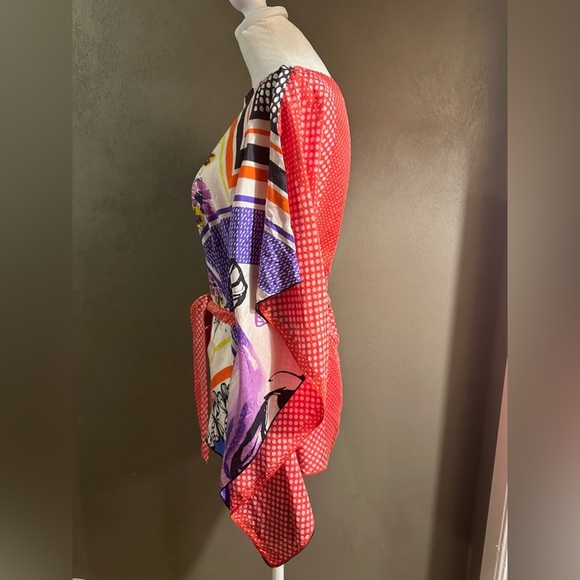 Silk tie waist Butterfly kimono top, size small by Cabi - Picture 6 of 7